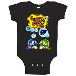 Bubble Bobble Nes 80s Video Game Fan Baby One Piece Bubble Bobble Nes 80s Video Game Fan Baby One Piece