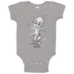 Mushroom Man Grey Baby One Piece Mushroom Man Grey Baby One Piece