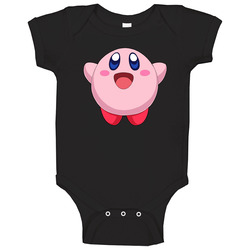 Super Smash Bros. - Kirby - Cute Black Baby One Piece Super Smash Bros. - Kirby - Cute Black Baby One Piece