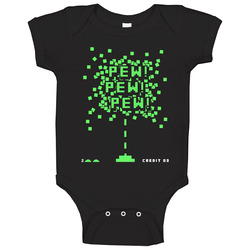 Pew Pew Black Baby One Piece Pew Pew Black Baby One Piece