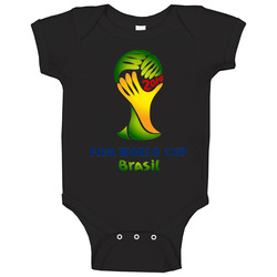World Cup 1 Black Baby One Piece