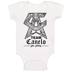 Team Canelo For Glory White Baby One Piece Team Canelo For Glory White Baby One Piece