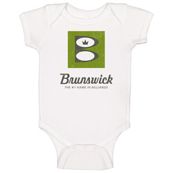 Brunswick Billiards, T-shirt, Logo, Pool, Snooker, Retro, Mid-centurty Modern, Poolhall Baby One Piece