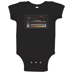Roland TR-808, Drum Machine, T-Shirt, Music Production, House, Techno Baby One Piece Roland TR-808, Drum Machine, T-Shirt, Music Production, House, Techno Baby One Piece