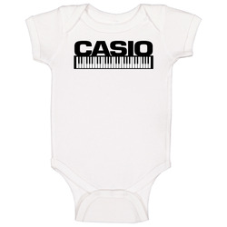 Casio Keyboard Retro White Baby One Piece Casio Keyboard Retro White Baby One Piece