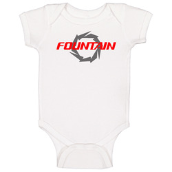 Fountain Power Boats Speed Performance Red Logo White Baby One Piece