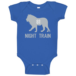 Dick Lane Night Train 81 Legend Detroit Football Fan Baby One Piece