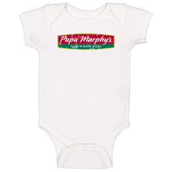 Papa Murphys Take N Bake Pizza Fast Food Restaurant Distressed Look Baby One Piece