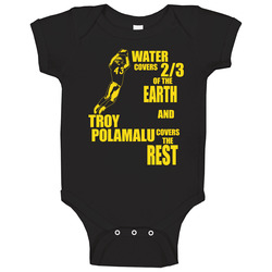 Troy Polamalu Pittsburgh Pitt Pro Bowl Safety Baby One Piece