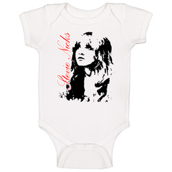 New Stevie Nicks Fleetwood Mac Standard White Baby One Piece New Stevie Nicks Fleetwood Mac Standard White Baby One Piece