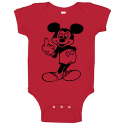 Middle Finger Funny F Off Fu Mickey Baby One Piece Middle Finger Funny F Off Fu Mickey Baby One Piece