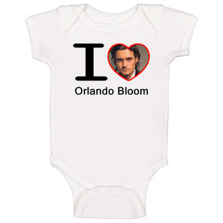 I Heart Love Orlando Bloom Baby One Piece I Heart Love Orlando Bloom Baby One Piece