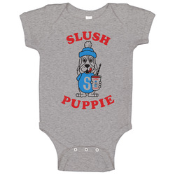 Slush Puppy, T-shirt, Cute, Dog, Funny, Slushy, Slurpee, Summer Drink Baby One Piece