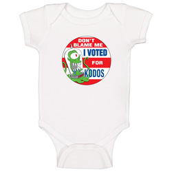 I Voted For Kodos Don't Blame Me Funny Baby One Piece I Voted For Kodos Don't Blame Me Funny Baby One Piece