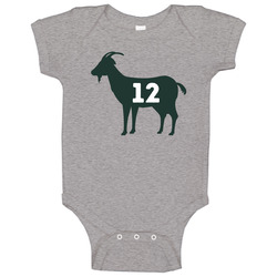 Aaron Rogers Goat #12 Mvp Quarterback Green Bay Football Fan Baby One Piece