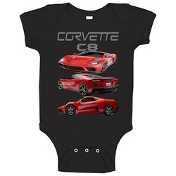 New Corvette C8 Mid Engine Chevy 2020 Model Baby One Piece New Corvette C8 Mid Engine Chevy 2020 Model Baby One Piece
