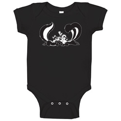 Pepe Le Pew And Penelope 2 Baby One Piece Pepe Le Pew And Penelope 2 Baby One Piece