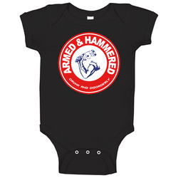 Armed And Hammered Funny Black Baby One Piece Armed And Hammered Funny Black Baby One Piece