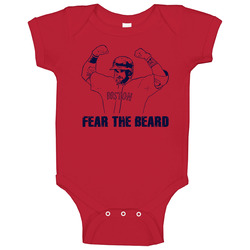 Fear The Beard Jonny Gomes Boston Baseball Baby One Piece Fear The Beard Jonny Gomes Boston Baseball Baby One Piece
