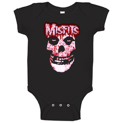 Misfits Bloody Skully Music Logo Baby One Piece