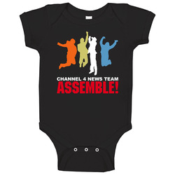 Anchorman Channel 4 News Team Baby One Piece Anchorman Channel 4 News Team Baby One Piece