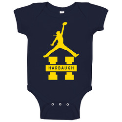 Jim Harbaugh Michigan Jumpman Football Coach Baby One Piece