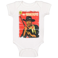 The Searchers Classic Movie Poster Aged Look Baby One Piece The Searchers Classic Movie Poster Aged Look Baby One Piece