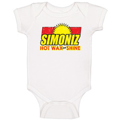 Simoniz Hot Wax And Shine Auto Automobile Car Truck Motorcycle Parts Cool Distressed Style Brand Logo Emblem Baby One Piece Simoniz Hot Wax And Shine Auto Automobile Car Truck Motorcycle Parts Cool Distressed Style Brand Logo Emblem Baby One Piece