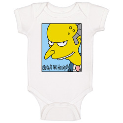 Release The Hounds Mr Burns Simpsons Baby One Piece