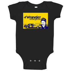 Wrangler Racing Team Ralph Dale Earnhardt Nascar Stock Car Fan Baby One Piece
