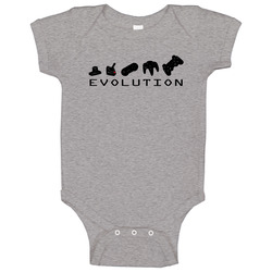 Evolution black design Baby One Piece