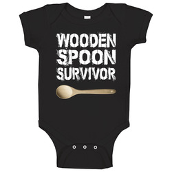 Wooden Spoon Black Baby One Piece Wooden Spoon Black Baby One Piece