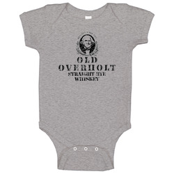 Old Overholt Rye Whisky Liquer Liquor Booze Drink Cool Distressed Grunge Look Logo Baby One Piece Old Overholt Rye Whisky Liquer Liquor Booze Drink Cool Distressed Grunge Look Logo Baby One Piece