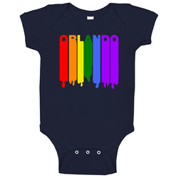 Orlando Florida Rainbow Wet Paint Dripping Lgbt Gay Pride Baby One Piece Orlando Florida Rainbow Wet Paint Dripping Lgbt Gay Pride Baby One Piece