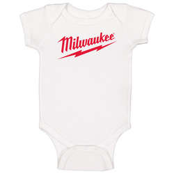 Mil Waukee Men's White Baby One Piece Mil Waukee Men's White Baby One Piece