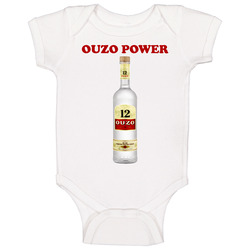 Ouzo Power Drinking Baby One Piece Ouzo Power Drinking Baby One Piece