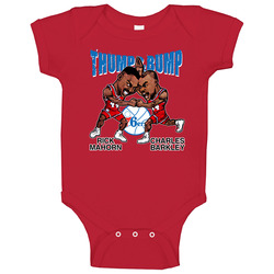Charles Barkley Retro Basketball Caricature Baby One Piece Charles Barkley Retro Basketball Caricature Baby One Piece