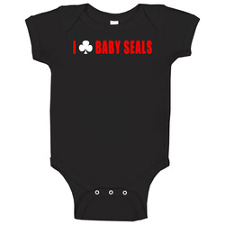 I Club Baby Seals Funny Seal Baby One Piece I Club Baby Seals Funny Seal Baby One Piece