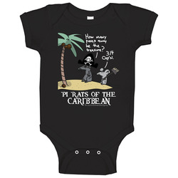 Pi Rats Of The Caribbean Geek Nerd Baby One Piece Pi Rats Of The Caribbean Geek Nerd Baby One Piece