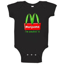 Mcdonald Marijuana I'm Smoking It Funny College Adult Humor Baby One Piece Mcdonald Marijuana I'm Smoking It Funny College Adult Humor Baby One Piece