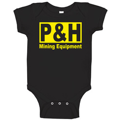New P&h Mining Equipment Standard Adult Black T- S To 5xl Baby One Piece New P&h Mining Equipment Standard Adult Black T- S To 5xl Baby One Piece