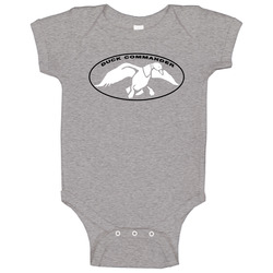 Duck Commander Duck Dynasty White Duck Image Charcoal Grey Baby One Piece
