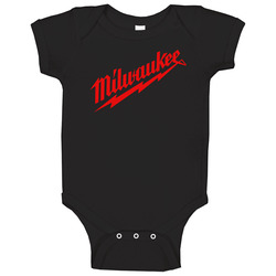 Milwaukee Tools Logo Black 1 Baby One Piece Milwaukee Tools Logo Black 1 Baby One Piece
