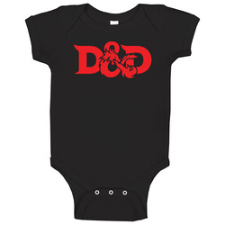 D&d Dungeons And Dragons Logo Gaming Rpg Baby One Piece D&d Dungeons And Dragons Logo Gaming Rpg Baby One Piece