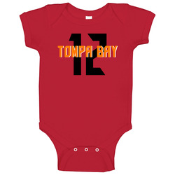 Tompa Bay Tom Brady Quarterback Tampa Bay Sports Football Fan Baby One Piece