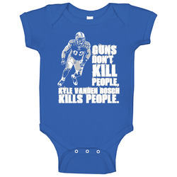 Kyle Vanden Bosch Detroit Guns Dont Kill People  Football Lineman Baby One Piece