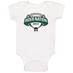 Cfl Grey Cup 2013 Saskatchewan Roughriders Rider Nation Football Trophy Baby One Piece