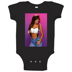 Kelly Kapowski Shirt Saved By The Bell Black Baby One Piece