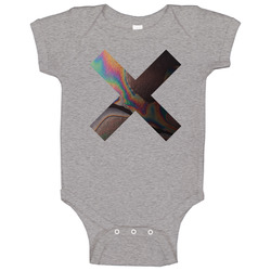 The Xx Logo Coexist Black Ringer Baby One Piece