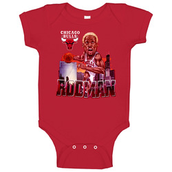 Dennis Rodman Chicago Caricature Baby One Piece Dennis Rodman Chicago Caricature Baby One Piece